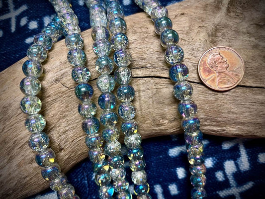 Galaxy Glass Rounds Strand - 8mm - 8”