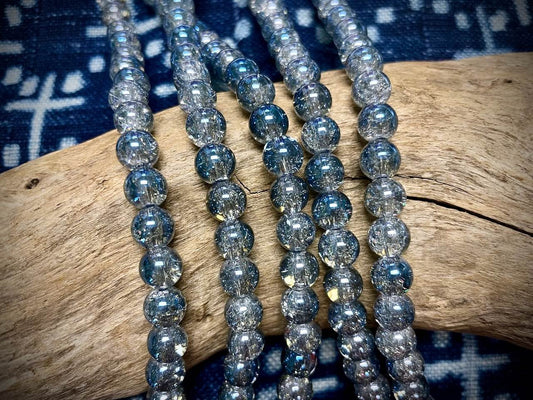 Galaxy Glass Rounds Strand - 8mm - 8”