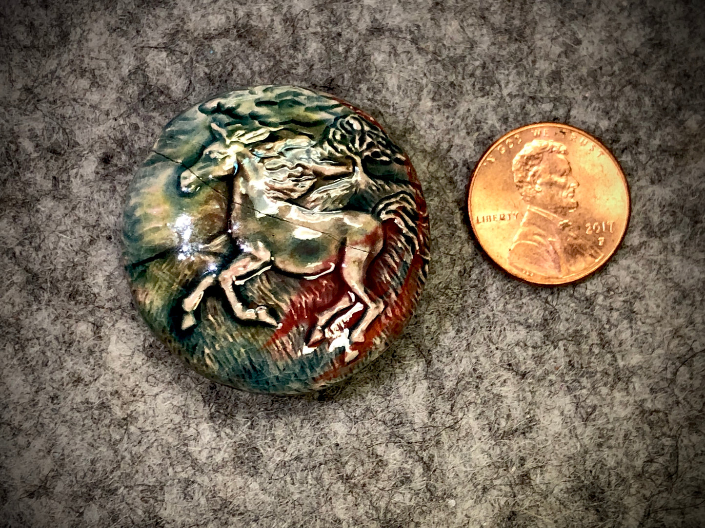 Peruvian Ceramic—Raku Horse Pendants