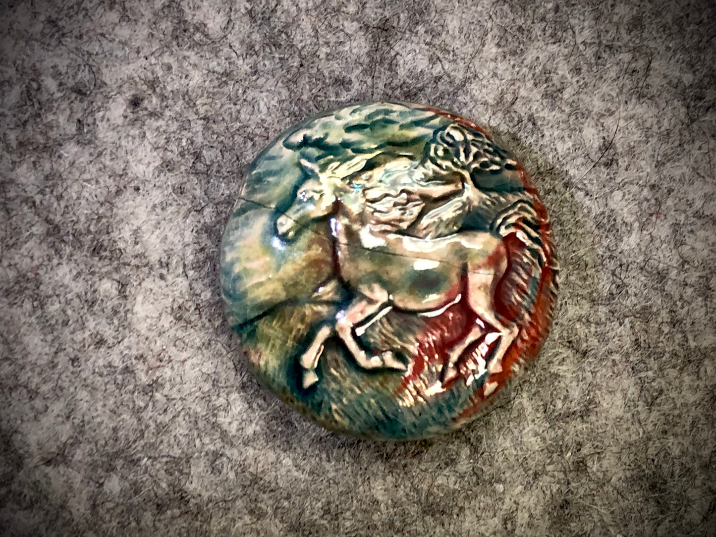Peruvian Ceramic—Raku Horse Pendants