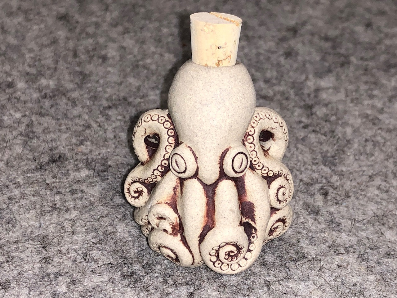 Peruvian Ceramic Vessel—High Fired Octopus