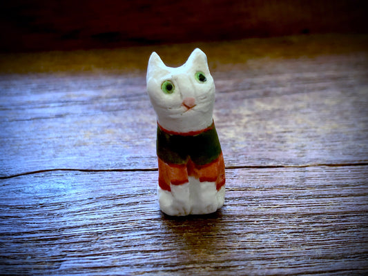 Diane Hawkey Cat Bead - White