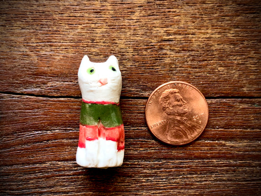 Diane Hawkey Cat Bead - White