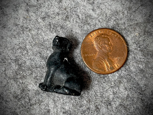 Peruvian Ceramic Bead—Black Labrador