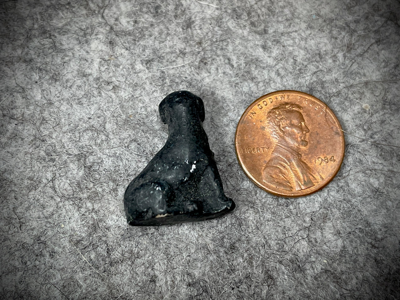 Peruvian Ceramic Bead—Black Labrador