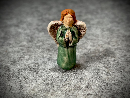 Peruvian Ceramic Bead—Green Angel