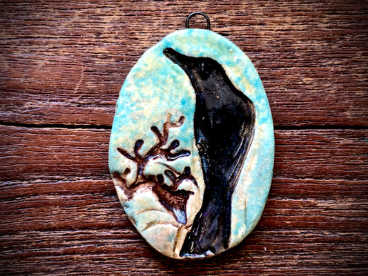 Jenny Davies-Reazor - Crow Ceramic Pendant