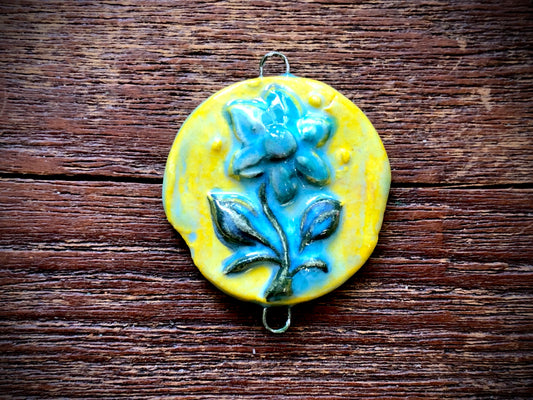 Jenny Davies-Reazor - Flower Ceramic Pendant/Connector