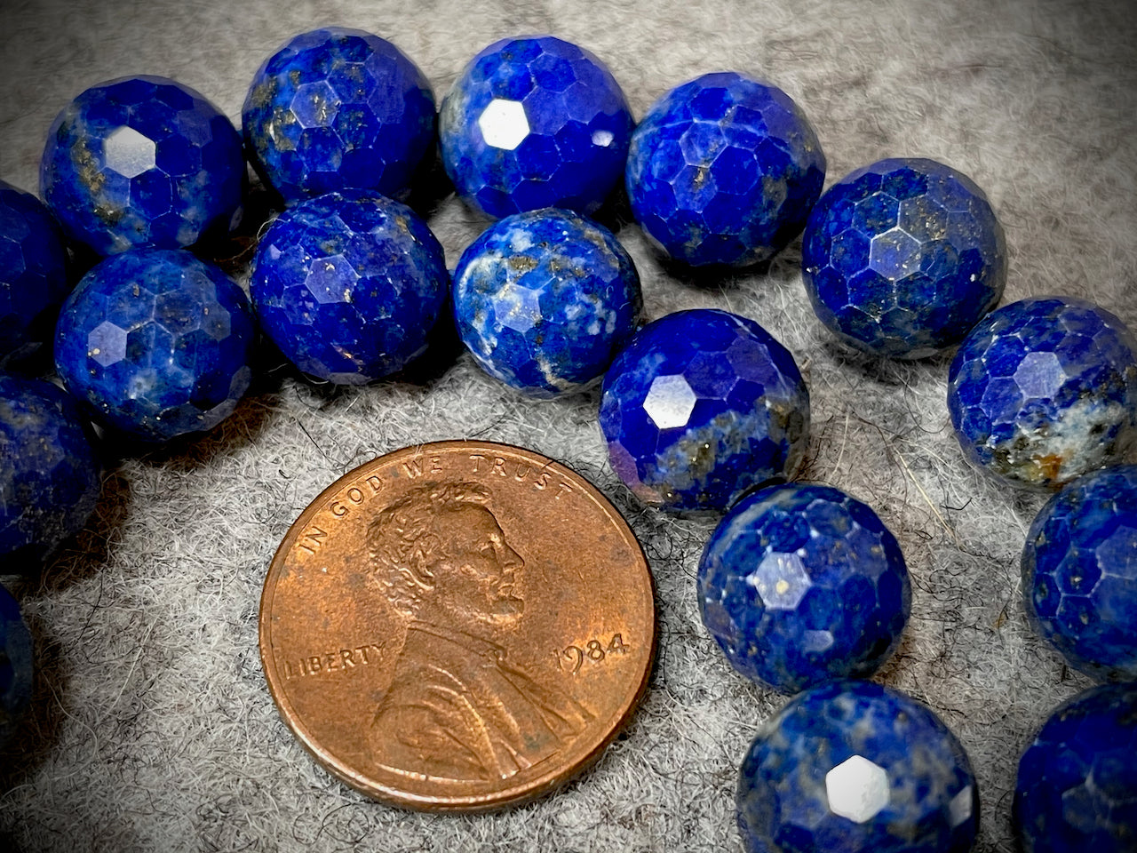 Lapis Lazuli 10mm Faceted Round Beads