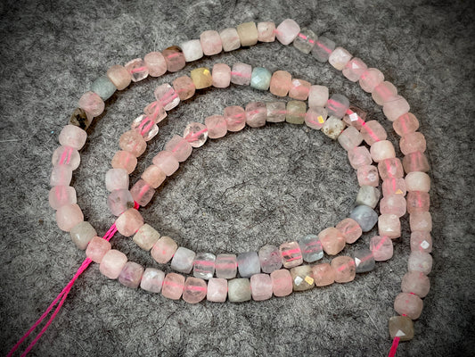 Beryl 4mm Faceted Cube Beads