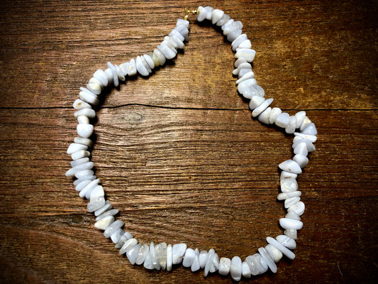 Blue Lace Agate Chips Strand