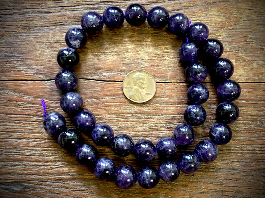 Amethyst Rounds Strand - 12mm