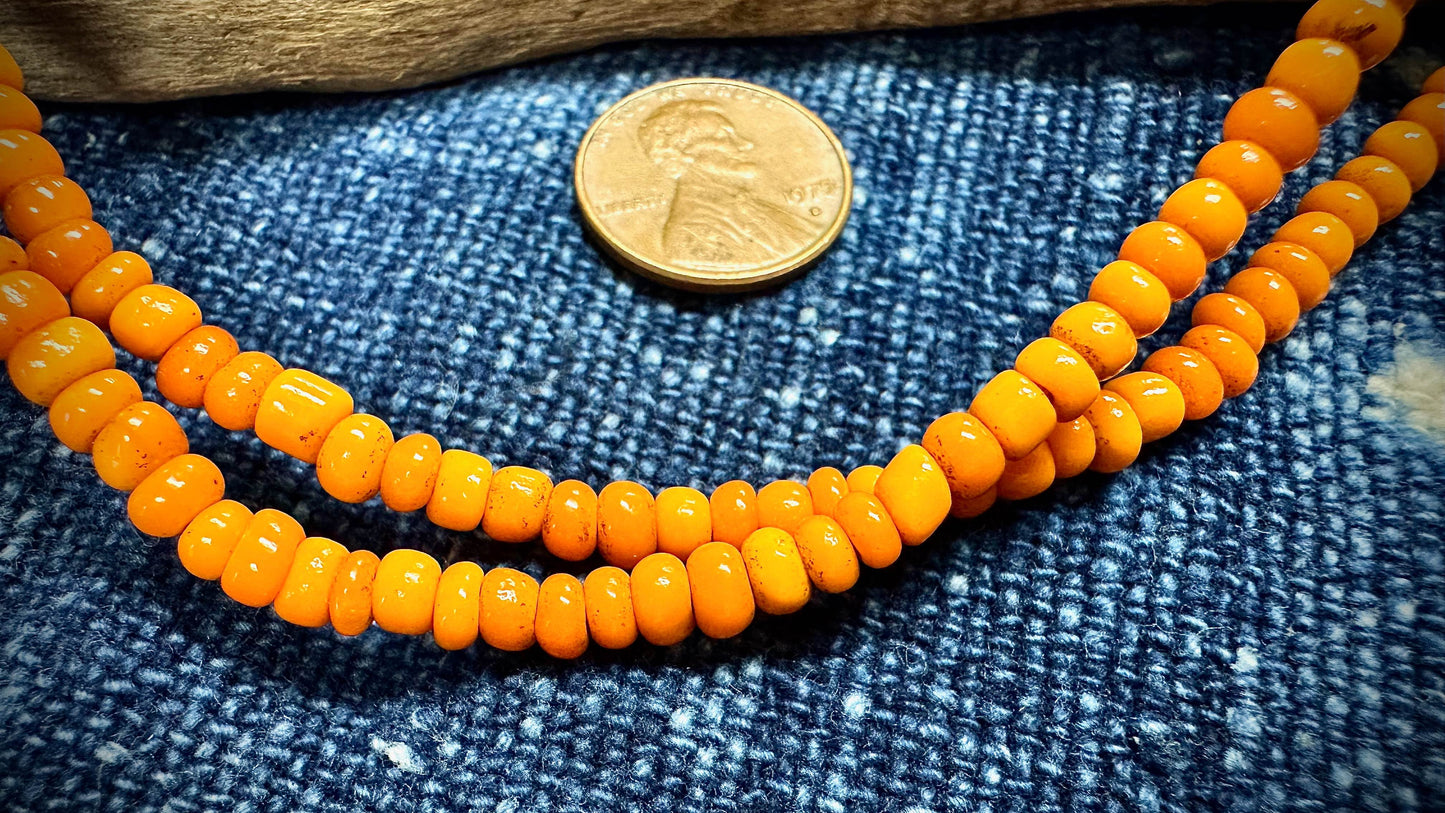 African Glass Bead Strand - 2.5mm x 4.5mm - 22"