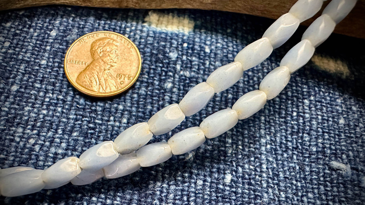African Glass Bead Strand - 4mm x 7mm - 24"