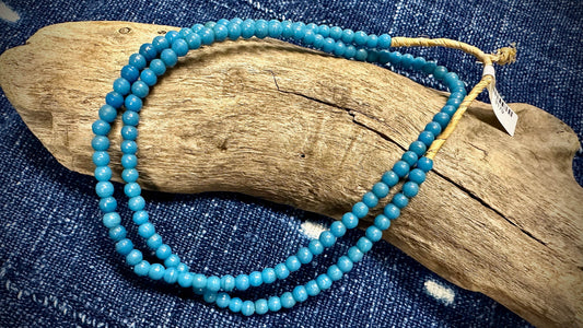 African Glass Bead Strand - 5mm x 5mm - 24"