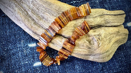 Horn Stick Bead Strand - 3mm x 15mm - Center-Drilled - 8”