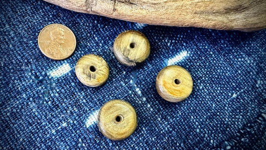 Horn Smooth Rondelle Beads - 17mm - 20mm - Set of 4