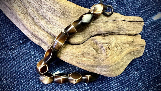 Horn Barrel Bead Strand - 14mm x 18mm - 7”