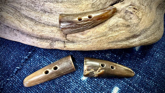 Horn Toggle Buttons - 20mm x 50mm - Set of 3