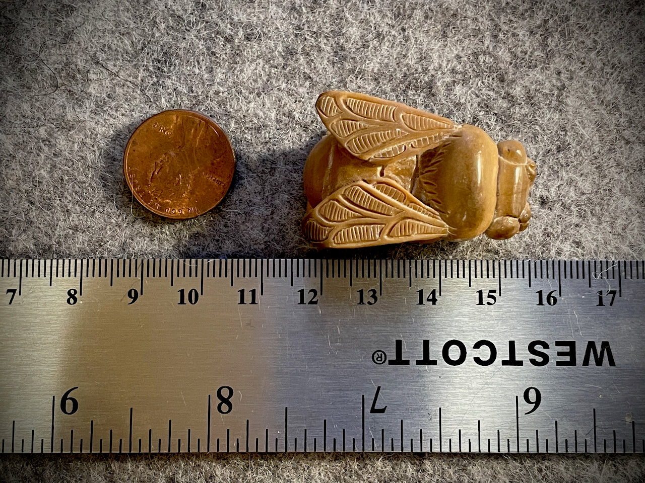 Hand-Carved Vegan Ivory (Palm Nut) Bee Pendant/Bead #3