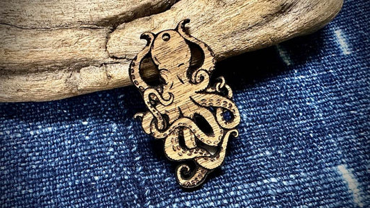 AG Wooden Pendant—Octopus
