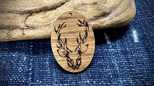 AG Wooden Pendant—Stag