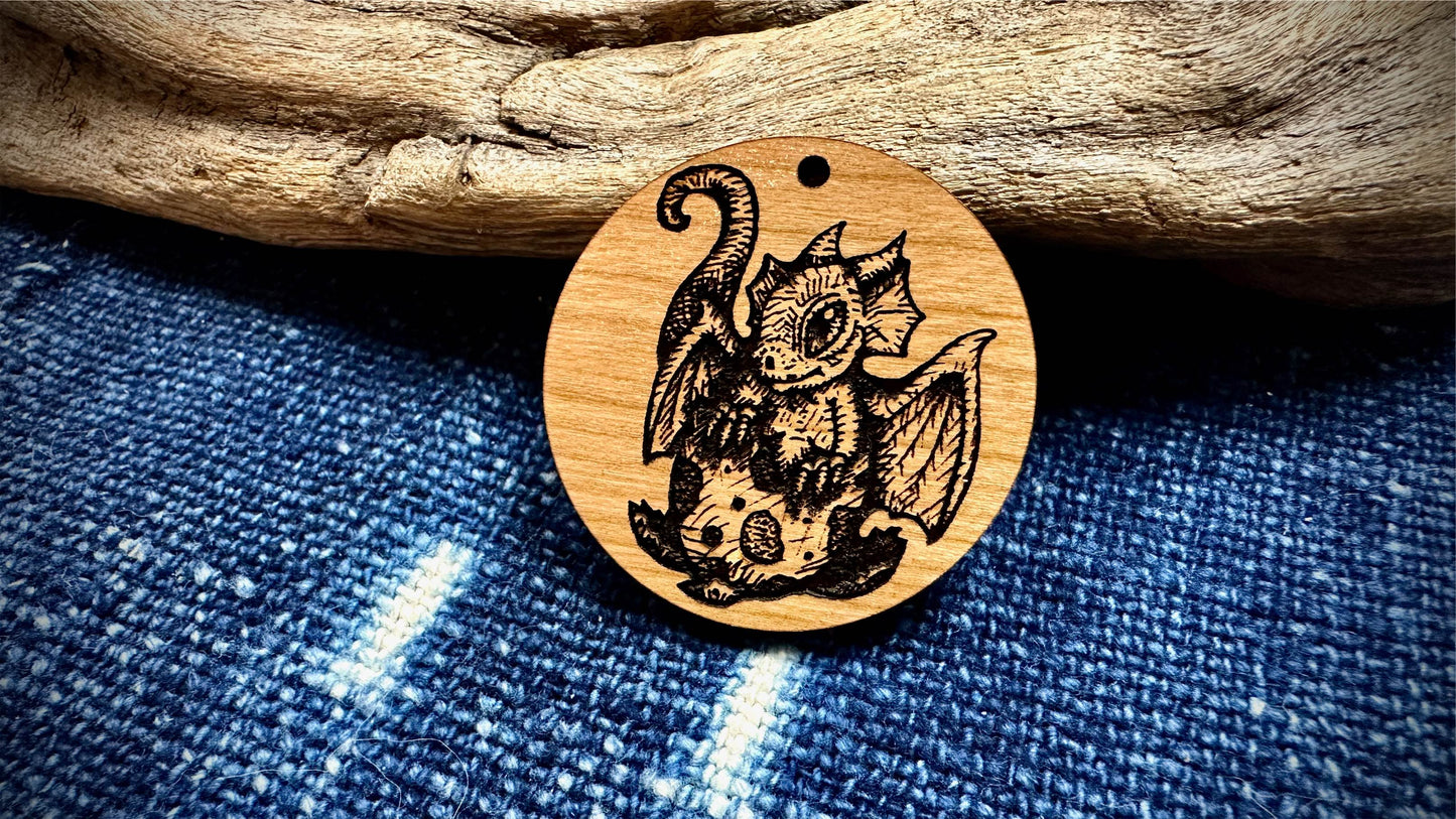 AG Wooden Pendant—Baby Dragon