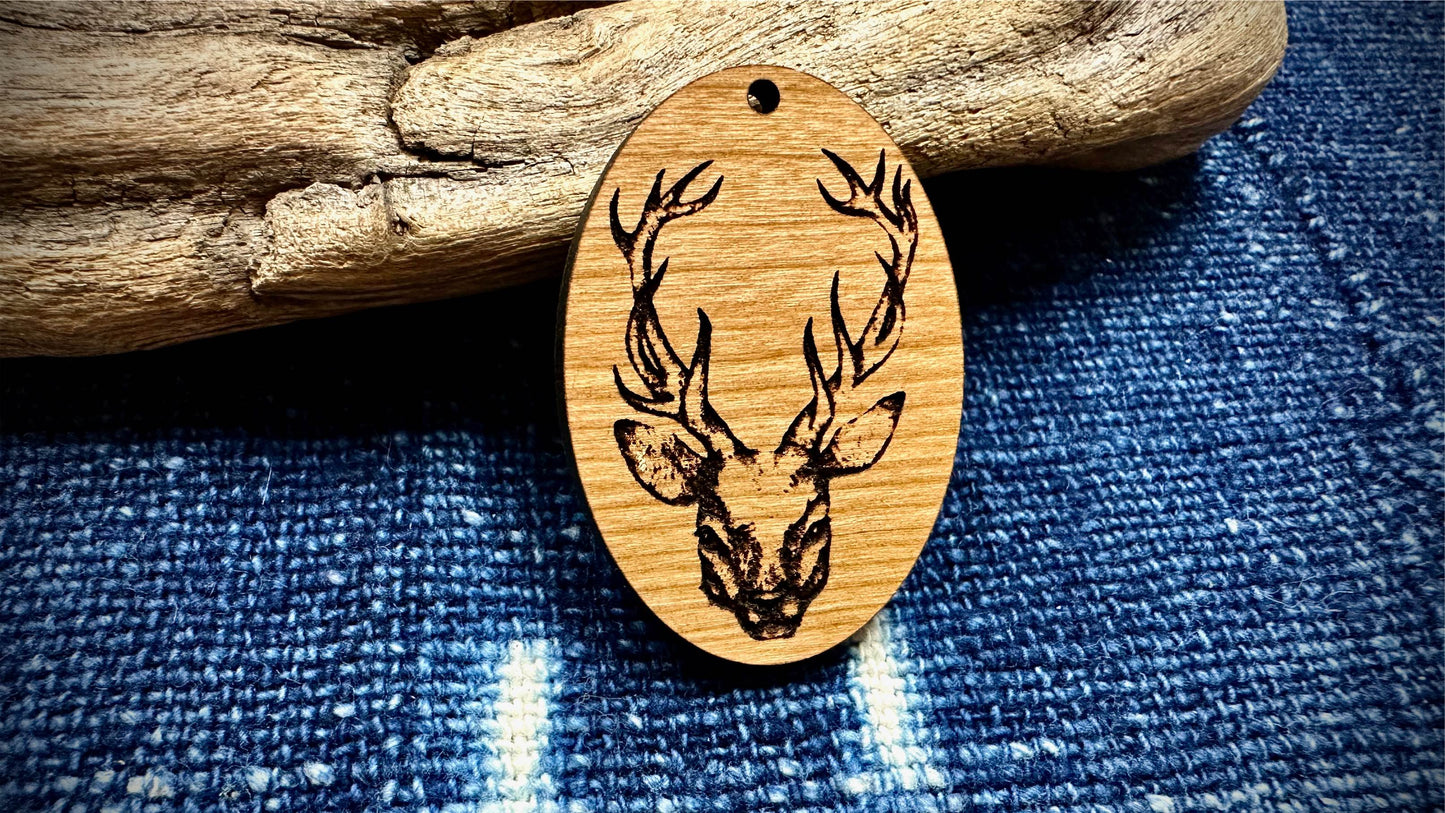 AG Wooden Pendant—Stag