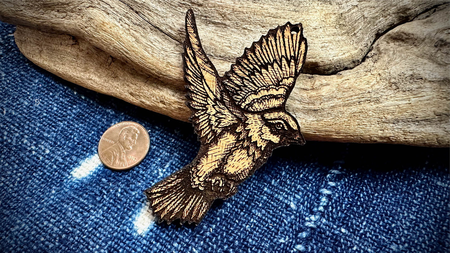 AG Wooden Pendant—Bird in Flight