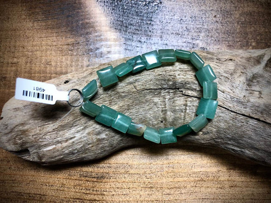 Green Aventurine Square Bead Strand - 10mm - 8"