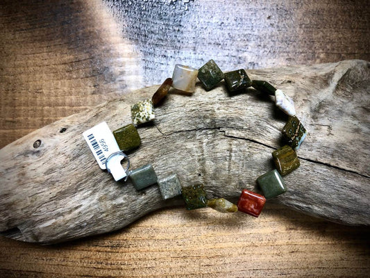 Ocean Jasper Diamond Bead Strand - 10mm - 8"