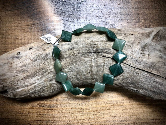 Green Aventurine Diamond Bead Strand - 10mm - 8"