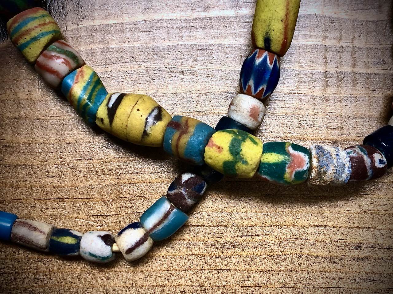 West African Mixed Trade Bead Strand