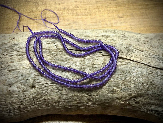Amethyst Faceted Rounds Bead Strand - 2mm - 15.5" - Grade A