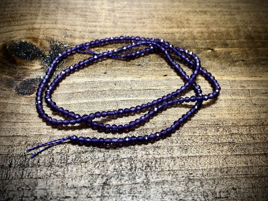 Amethyst Faceted Rounds Bead Strand - 2mm - 15.5" - Grade A