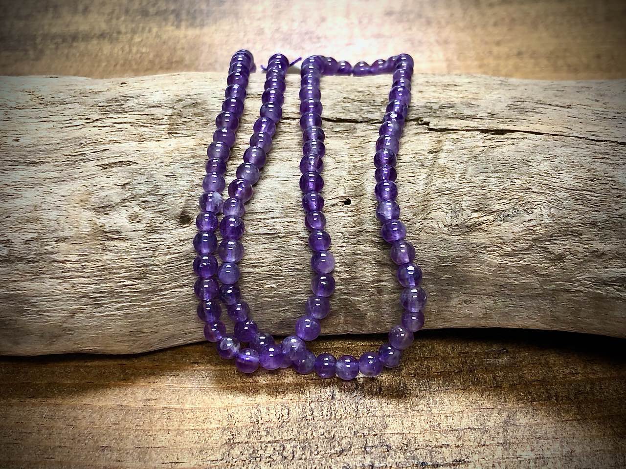 Amethyst Smooth Rounds Bead Strand - 3.5mm - 15.5"
