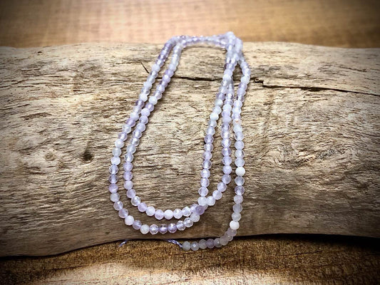 Lavender Amethyst Faceted Rounds Bead Strand - 2mm - 15.5"