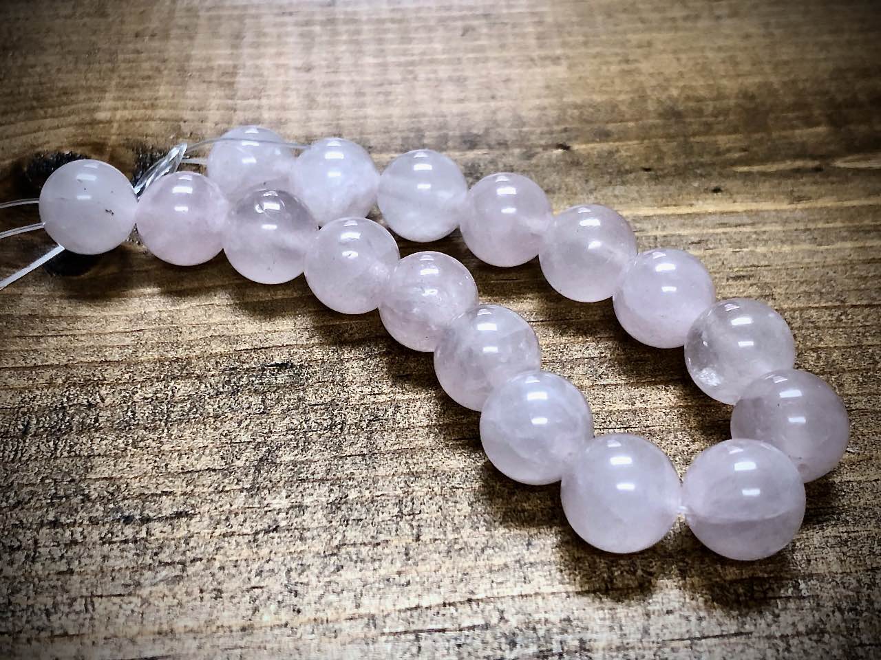 Rose Quartz (Dyed) Smooth Rounds Bead Strand - 12mm - 8"