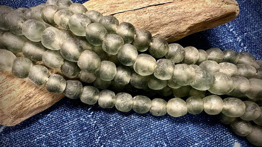 African Glass Bead Strand - Large-Hole Rounds - 14mm - 22”