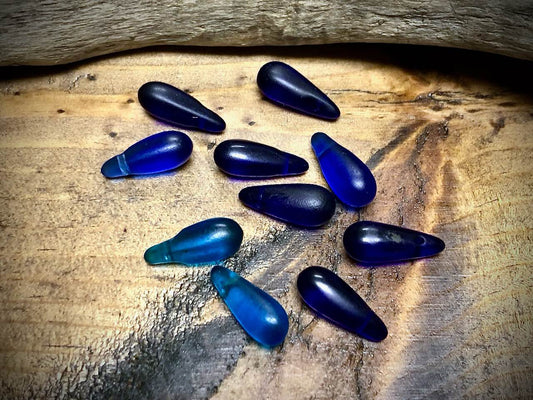 African Trade Bead Lot: 10 Mali Wedding Trade Beads—7mm x 16mm