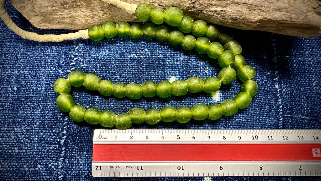 African Glass Bead Strand - Large-Hole Rounds - 10mm - 19”