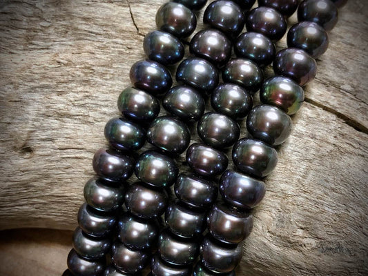 Old-Stock, Vintage Freshwater Pearls - 7mm x 5mm - 16”