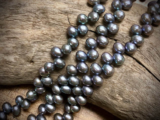 Old-Stock, Vintage Freshwater Pearls - 5mm x 6-7mm - 16”