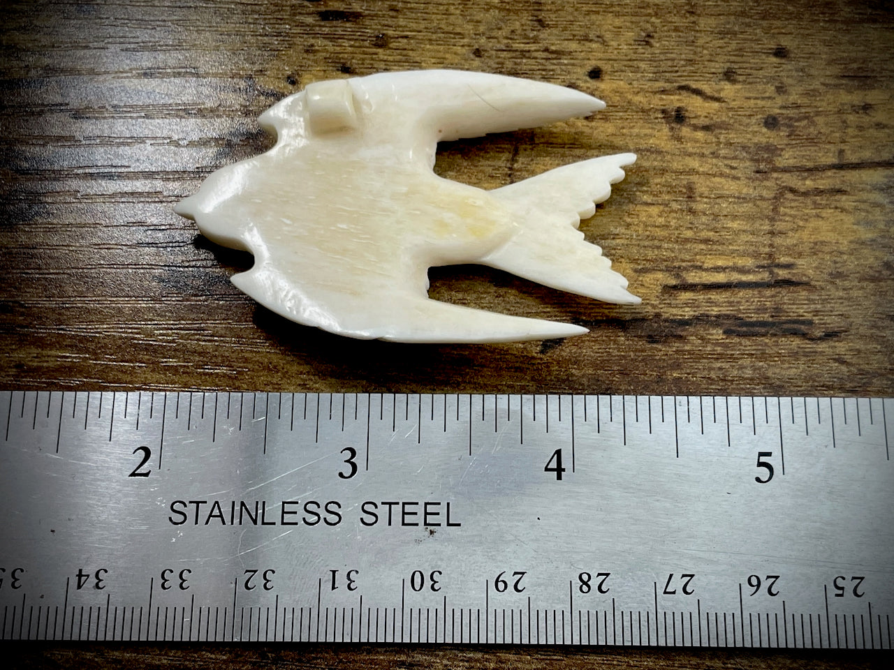 Hand-Carved Bone Swift/Swallow Pendant