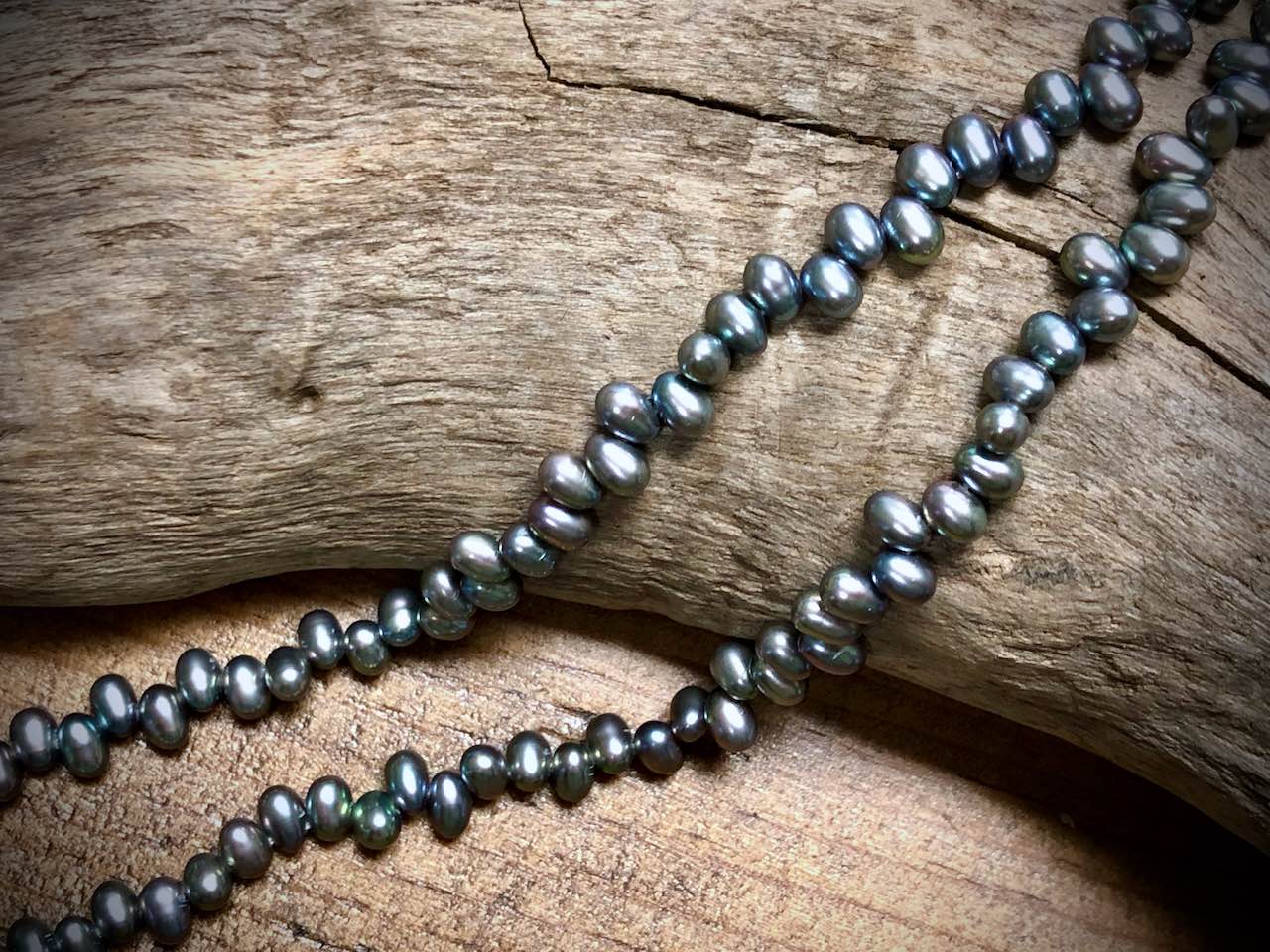 Old-Stock, Vintage Freshwater Pearls - 3mm x 5mm - 14”
