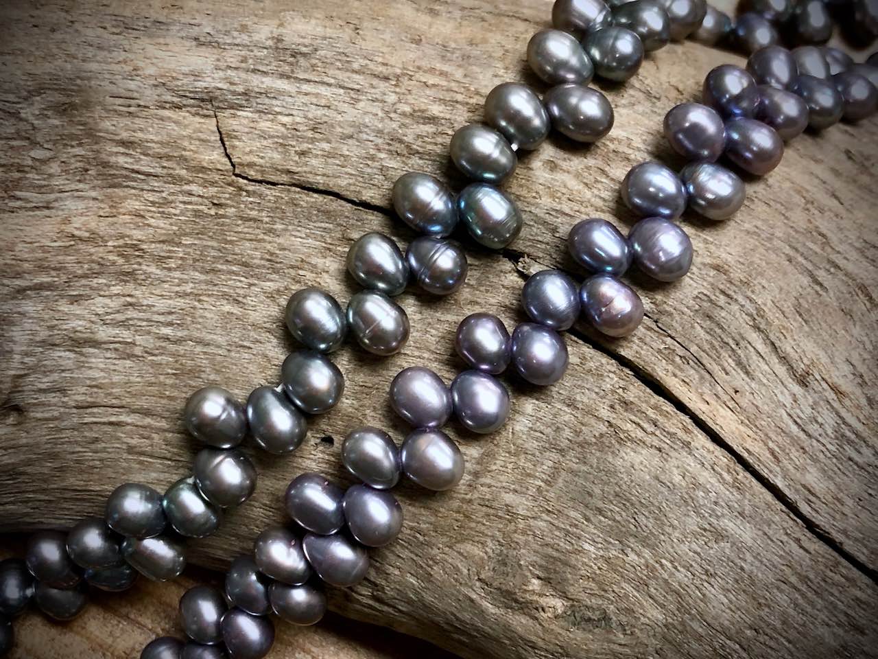 Old-Stock, Vintage Freshwater Pearls - 5mm x 6mm - 16”