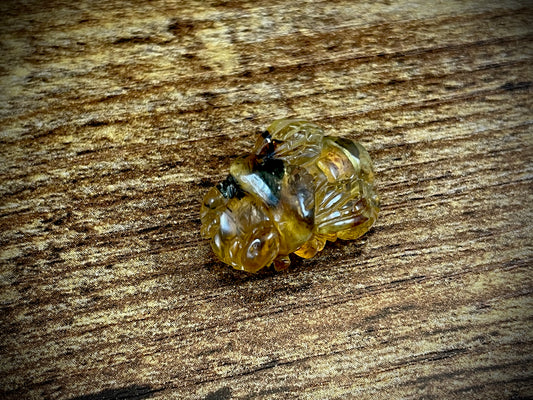 Hand-Carved Amber Bee #38