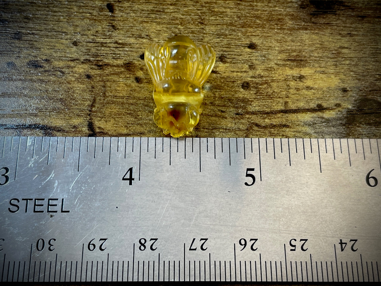 Hand-Carved Amber Bee #45