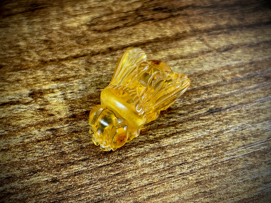 Hand-Carved Amber Bee #53