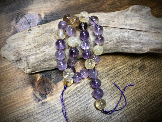 Ametrine AAA Grade Rounds Bead Strand - 12mm - 15.5”
